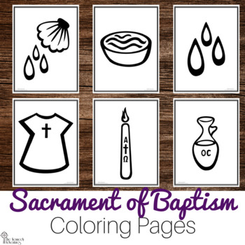 Catholic Sacrament Coloring Pages - No Prep Catholic Activity - Baptism