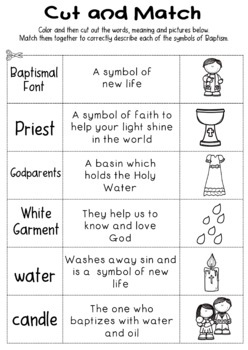 Baptism: Worksheets & Flashcards & Posters by Ponder and Possible