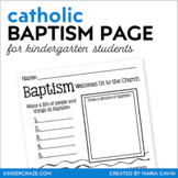 Baptism Writing Response Page for Grades K-1
