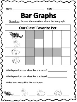 Bar Graph Activity Pack by Fantastic First Grade Finds | TpT