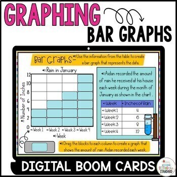 Preview of Bar Graphs 3rd Grade Math Boom Cards 3.MD.B.3