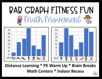Preview of Bar Graph PE Fitness - Brain Breaks-Distance Learning & Recess Fun