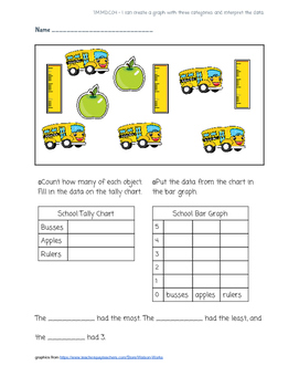 Bar Graph Tally Chart Practice by GetALong Little Doggy | TPT