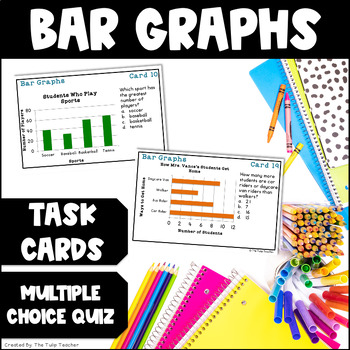 Preview of Bar Graph Task Cards and Quiz