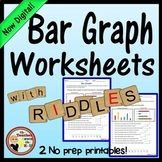 Bar Graph Worksheets with Riddles Data Analysis Activities
