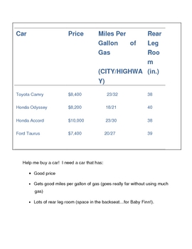 Preview of Bar Graphs: Analyzing Data to Make Decisions