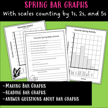 Preview of Bar Graphs: Making & Reading Bar Graphs, Answering Questions about Bar Graphs