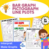 Bar Graphs, Pictographs, Line Plots, Tally Graph worksheet