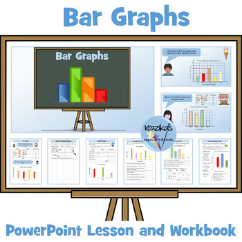 Preview of Bar Graphs PowerPoint Lesson and Workbook (Special Education)