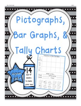 Preview of Bar Graphs, Tally Charts, Pictographs 1.MD.4 CC Aligned