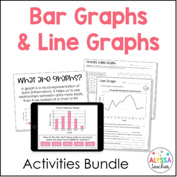 Preview of Bar Graphs and Line Graphs Activities Bundle