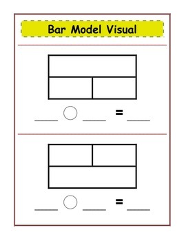 Preview of Bar Model Visual (Addition/Subtraction)