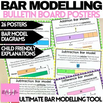 Preview of Bar Modelling Methods Bulletin Board Posters Classroom Display