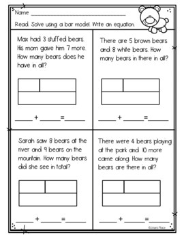 Bar Models for addition and subtraction by Josie's Place | TpT