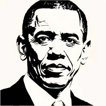 Preview of Barack Obama 4-PDFs for print and color sizes 14x14, 21x21, 28x28, 35x35