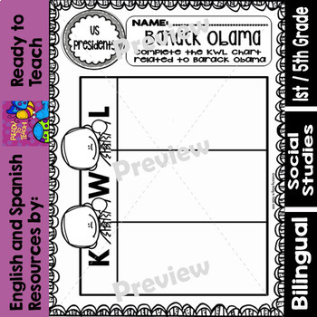 Barack Obama - American Presidents - Worksheets and Readings - Bilingual