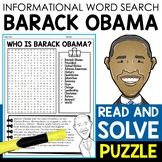Barack Obama Biography Word Search Puzzle Black History Mo