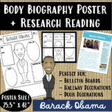 Barack Obama Body Biography Research Poster + Reading Pass