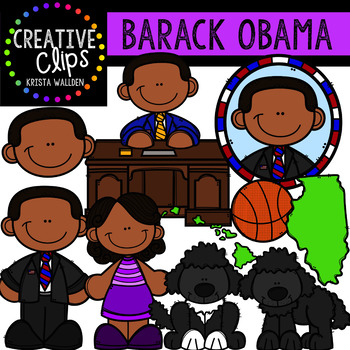 Preview of Barack Obama Clipart {Creative Clips Clipart}