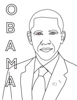 Preview of Barack Obama Coloring Sheet