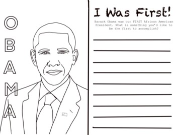 Preview of Barack Obama "I Was First" Writing Activity