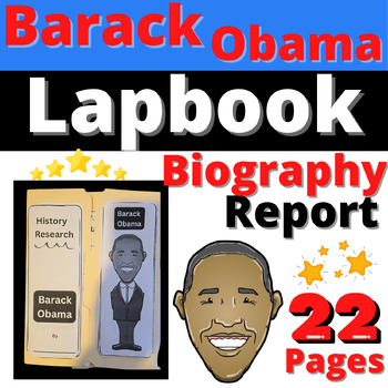 Preview of Barack Obama Lapbook Biography Presidents Day Research Report Black History