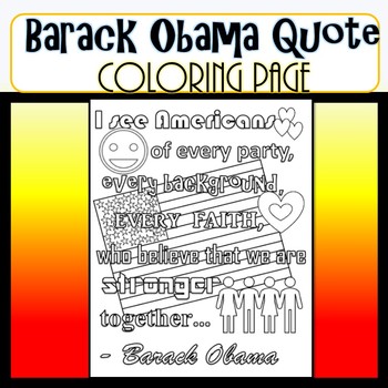 Barack Obama Coloring Page Worksheets Teaching Resources Tpt