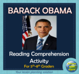 Barack Obama Reading Comprehension Activity | 5th-8th Grad