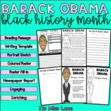 Barack Obama-close reading, poster, newspaper report, and 