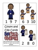 Barack Obama themed Count and Clip Cards preschool printab