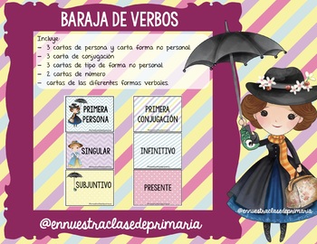Preview of Baraja verbos Mary Poppins