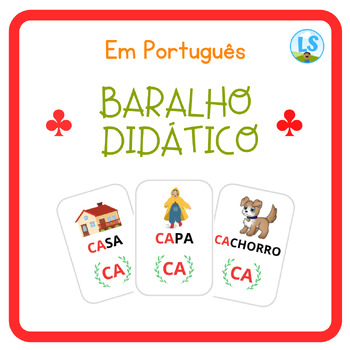Preview of Baralho Didático - Baralhinho Educativo! Cartas para leitura - Alfabetização