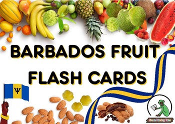 Barbados Fruit Flash Cards by Green Monkey Tales | TPT