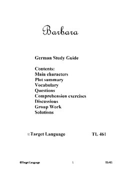 Preview of Barbara-German Study Guide