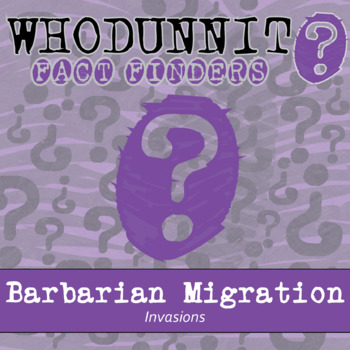 Preview of Barbarian Migration Invasions Whodunnit Activity - Printable & Digital Game