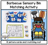 Barbecue Vocabulary Matching Activity for Sensory Bin, Fil