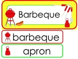 Barbeque Word Wall Weekly Theme Bulletin Board Labels.