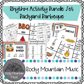 Preview of Barbeque Rhythm Activity Bundle Set