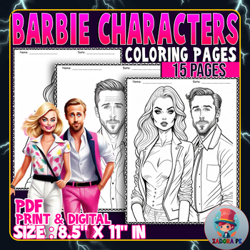 Barbie Coloring pages by Coloring Book HKM