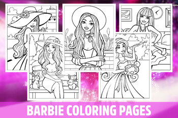 Barbie Coloring Pages for Kids, Girls, Boys, Teens Birthday School