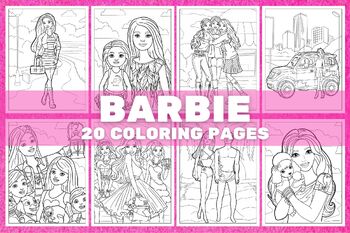 Barbie Christmas Coloring Book: A Coloring Book for Kids Ages 4-8