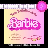 Barbie, Film study, First 3 lessons film quiz, US version