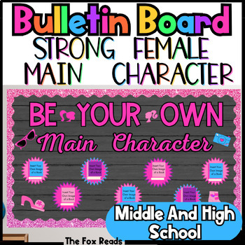 Preview of Barbie Inspired Book Bulletin Board & Book Display for Middle and High School