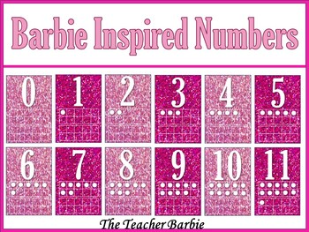 Preview of Barbie-Inspired Numbers (0-20)