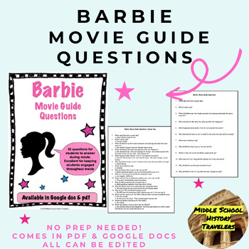 Preview of Barbie Movie Guide Questions (2023 movie)
