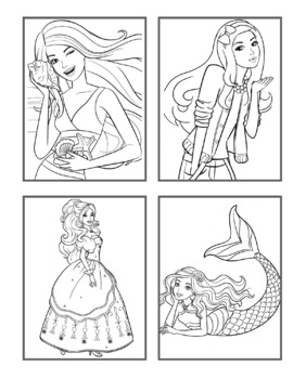 Barbie Princes Coloring Book/Kids Coloring book 30 Pages by Worksheetmania28