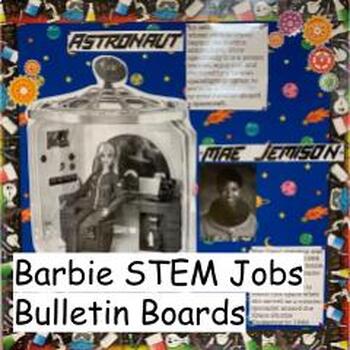Preview of Barbie STEM Jobs Bulletin Boards