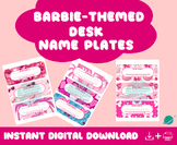 Barbie-Themed Desk Name Plates