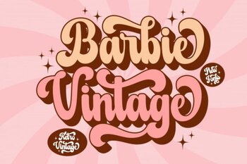 vintage barbie logo wallpaper