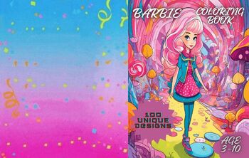 Preview of Barbie World Designs Coloring Book-100 Unique Designs coloring pages